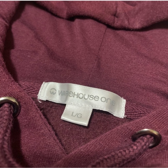 Sugar Skull Women’s Hoodie Size Lg. Burgundy and White - Picture 5 of 5